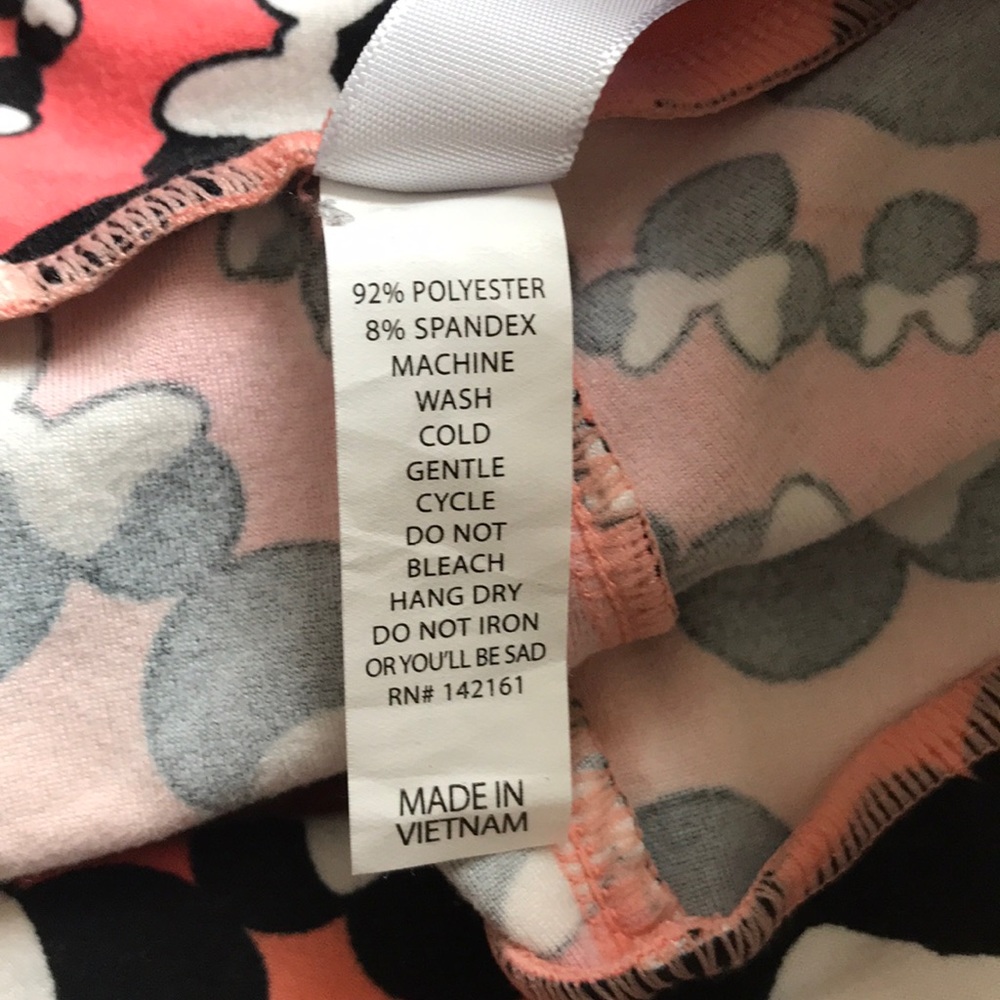 LulaRoe Disney Minnie Mouse leggings Like NEW OS - Picture 5 of 6